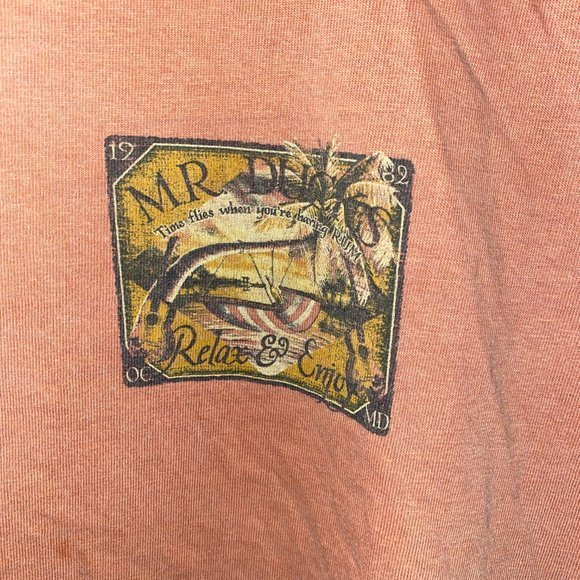 Vintage Mr. Ducks Comfort Colors Salmon Tank Top Men's Size XXL - Picture 6 of 7